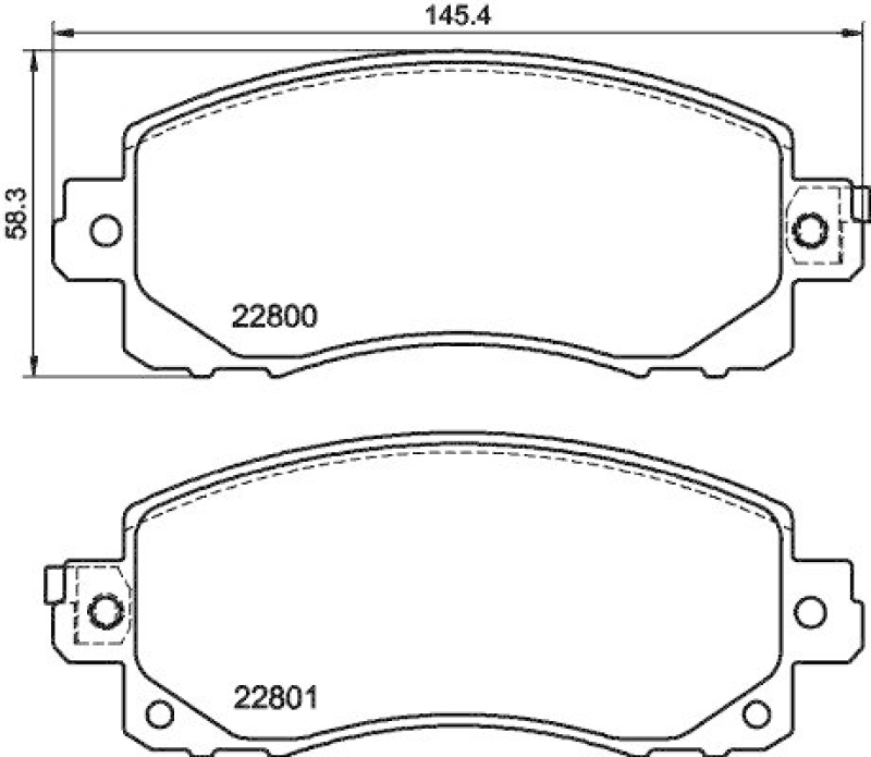 HELLA Bremsbelagsatz, Scheibenbremse 8DB 355 039-161