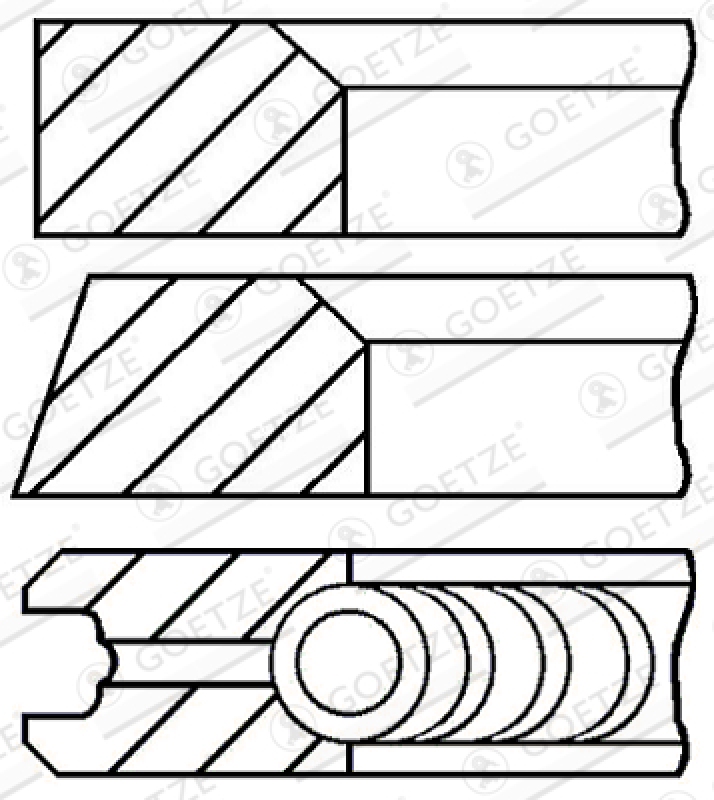 GOETZE ENGINE Kolbenringsatz