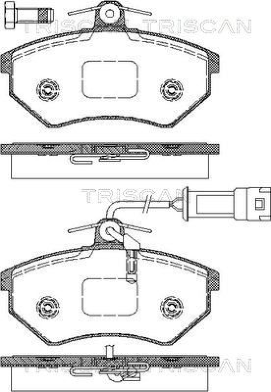 TRISCAN Bremsbelagsatz, Scheibenbremse 8110 29002