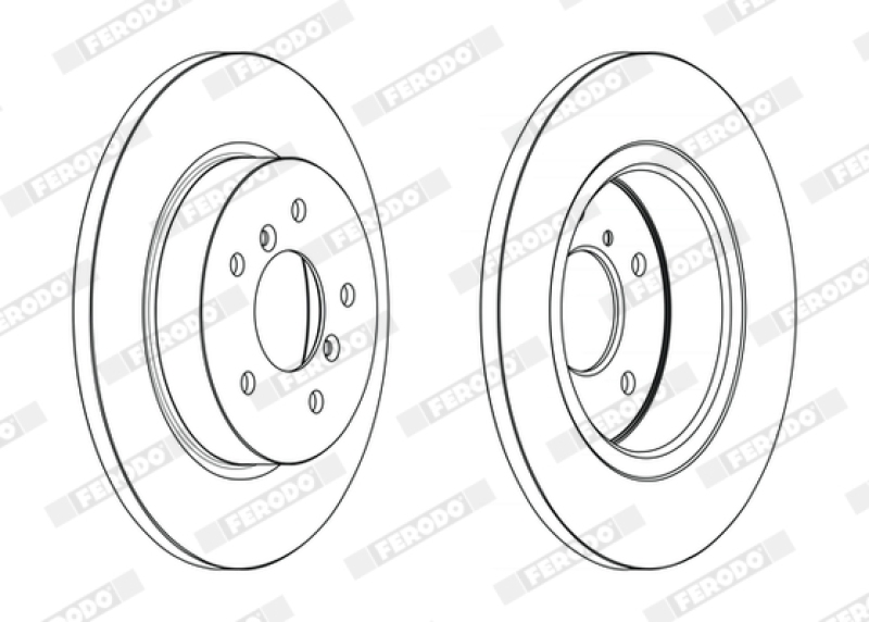 2x FERODO Bremsscheibe PREMIER