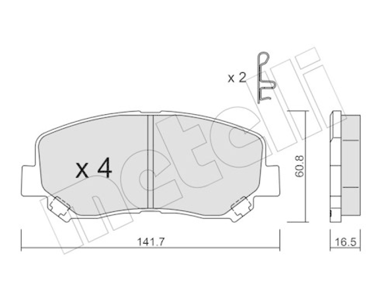 METELLI Brake Pad Set, disc brake