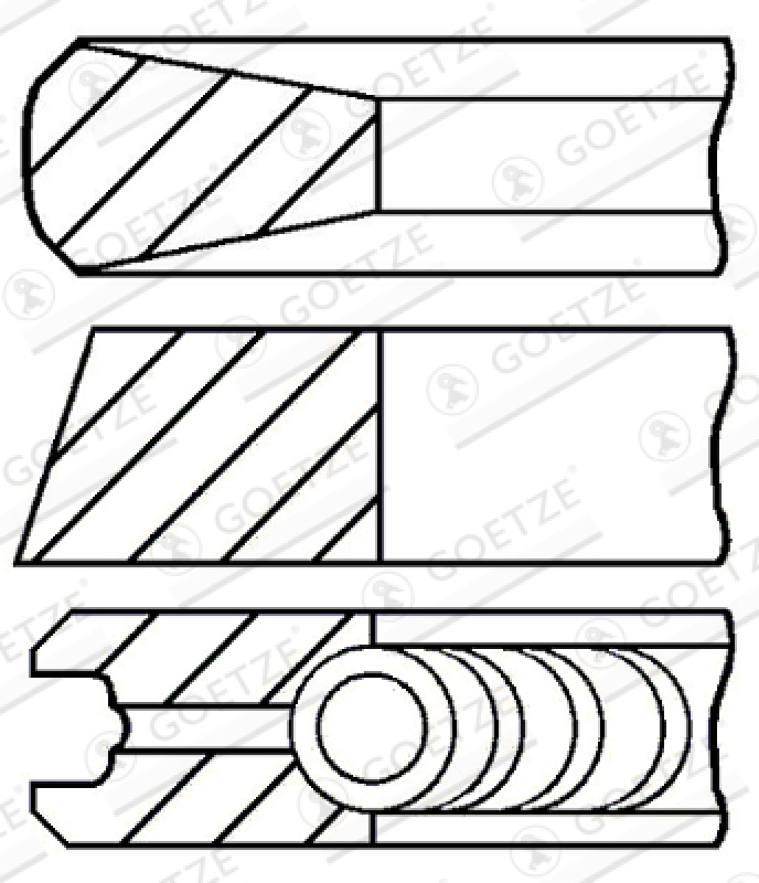 GOETZE ENGINE Kolbenringsatz