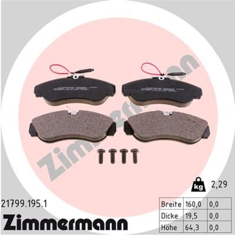 ZIMMERMANN Brake Pad Set, disc brake