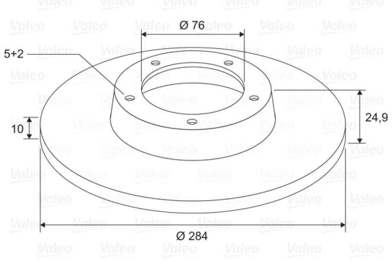 2x VALEO Bremsscheibe