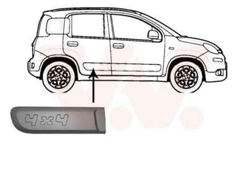 VAN WEZEL Trim/Protective Strip, door