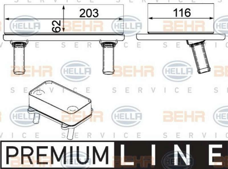 HELLA Ölkühler, Motoröl BEHR HELLA SERVICE *** PREMIUM LINE ***