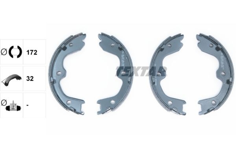 TEXTAR Brake Shoe Set, parking brake