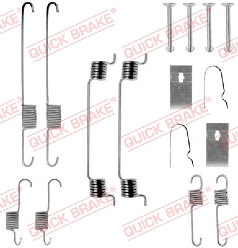 QUICK BRAKE Zubehörsatz Bremsbacken Trommelbremse Montagesatz