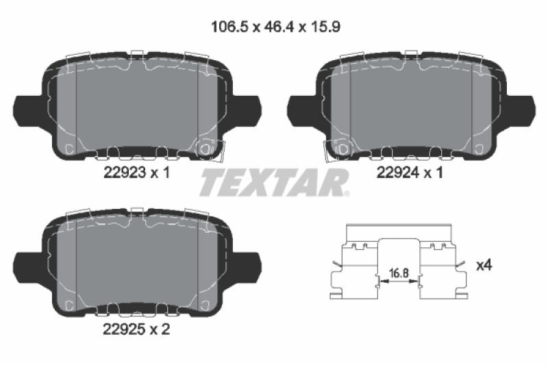 TEXTAR Brake Pad Set, disc brake