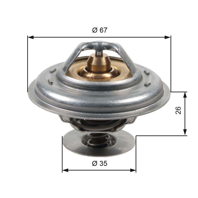 GATES Thermostat, coolant
