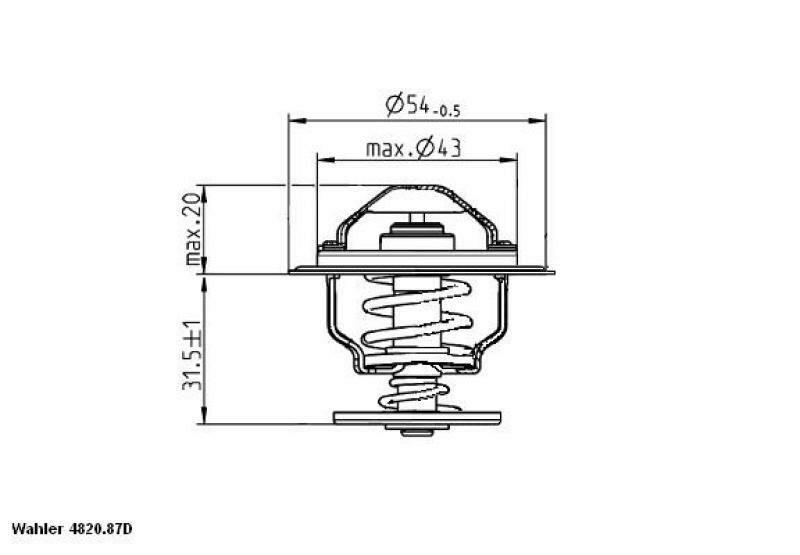 WAHLER Thermostat, coolant