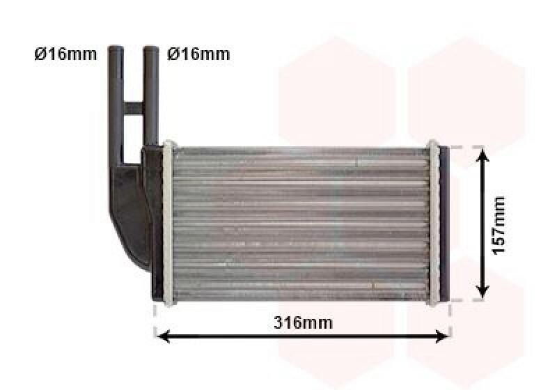 VAN WEZEL Heat Exchanger, interior heating