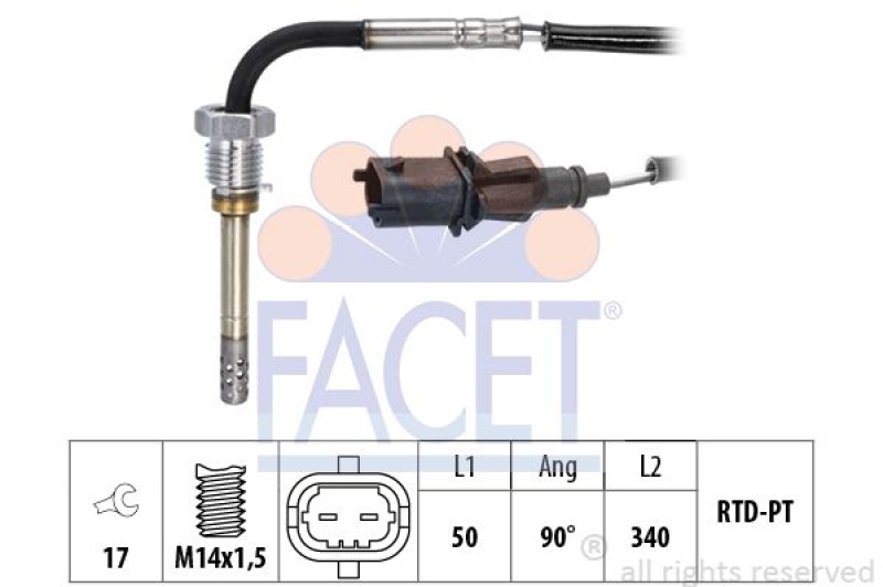 FACET Sensor, Abgastemperatur Made in Italy - OE Equivalent