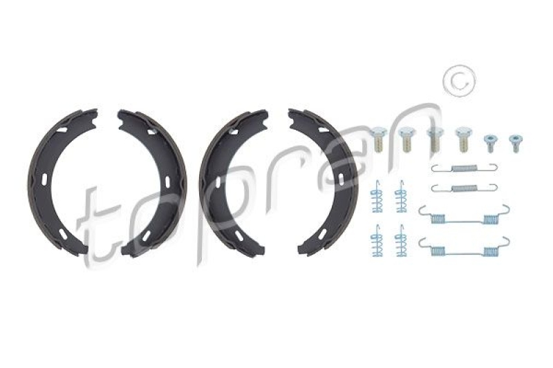 TOPRAN Brake Shoe Set, parking brake