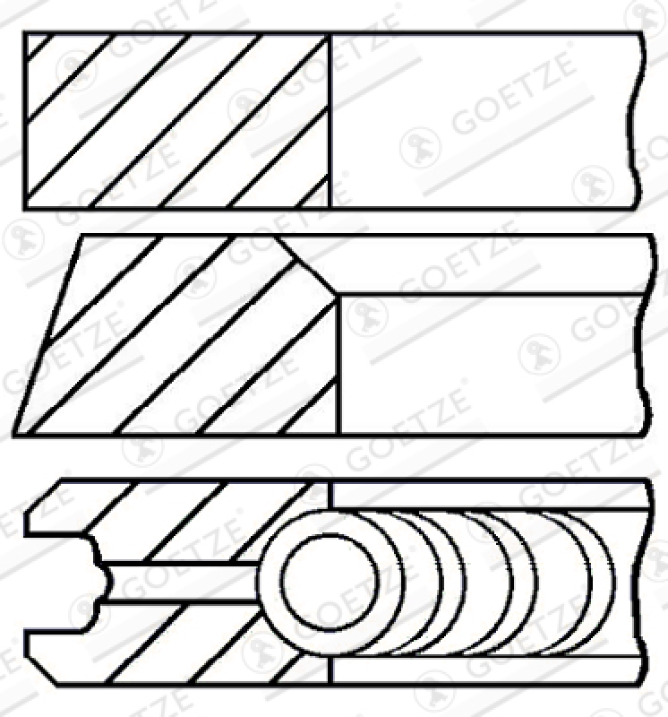 GOETZE ENGINE Kolbenringsatz