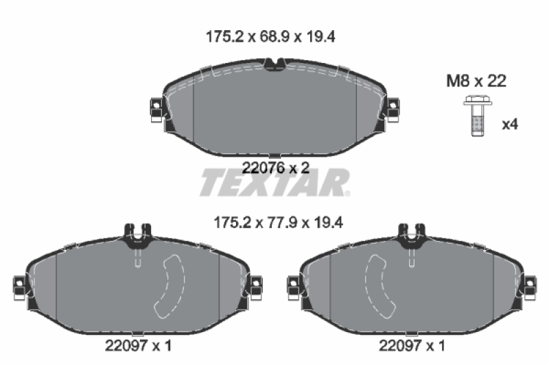 TEXTAR Brake Pad Set, disc brake Q+