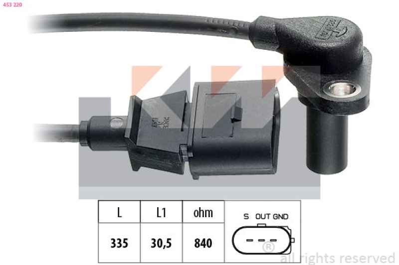 KW Drehzahlsensor, Automatikgetriebe Made in Italy - OE Equivalent