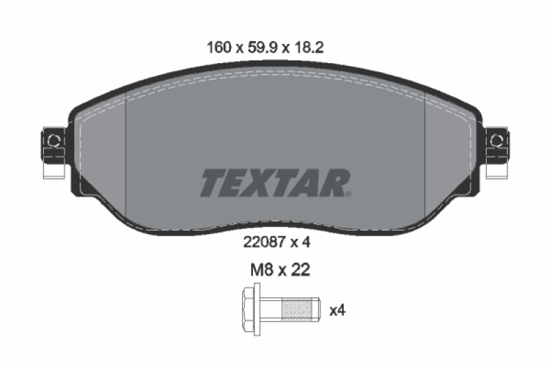TEXTAR Bremsbelagsatz, Scheibenbremse Q+