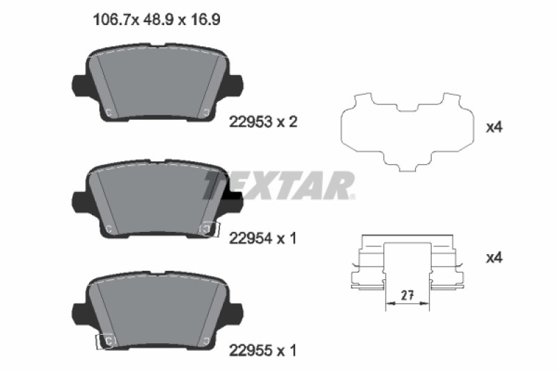 TEXTAR Brake Pad Set, disc brake