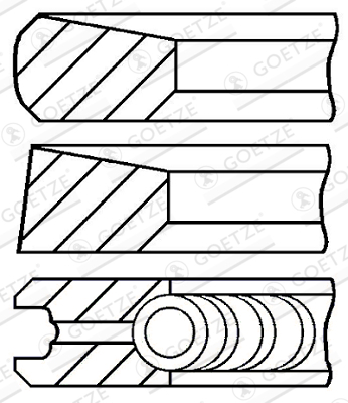 GOETZE ENGINE Kolbenringsatz