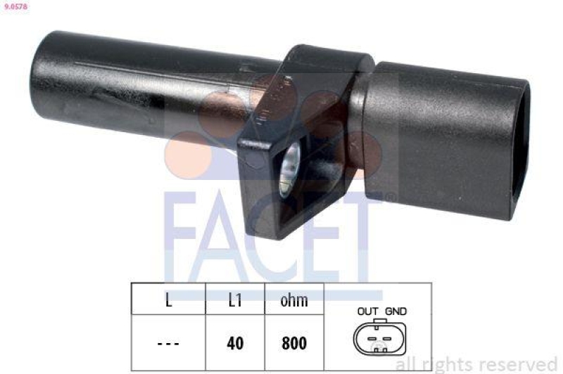 FACET Sensor, crankshaft pulse Made in Italy - OE Equivalent