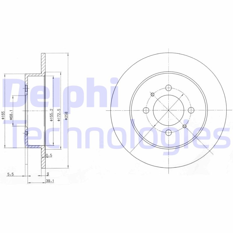 2x DELPHI Bremsscheibe