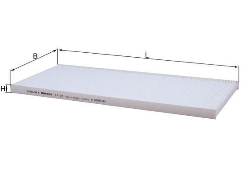 MAHLE Filter, Innenraumluft LA 34
