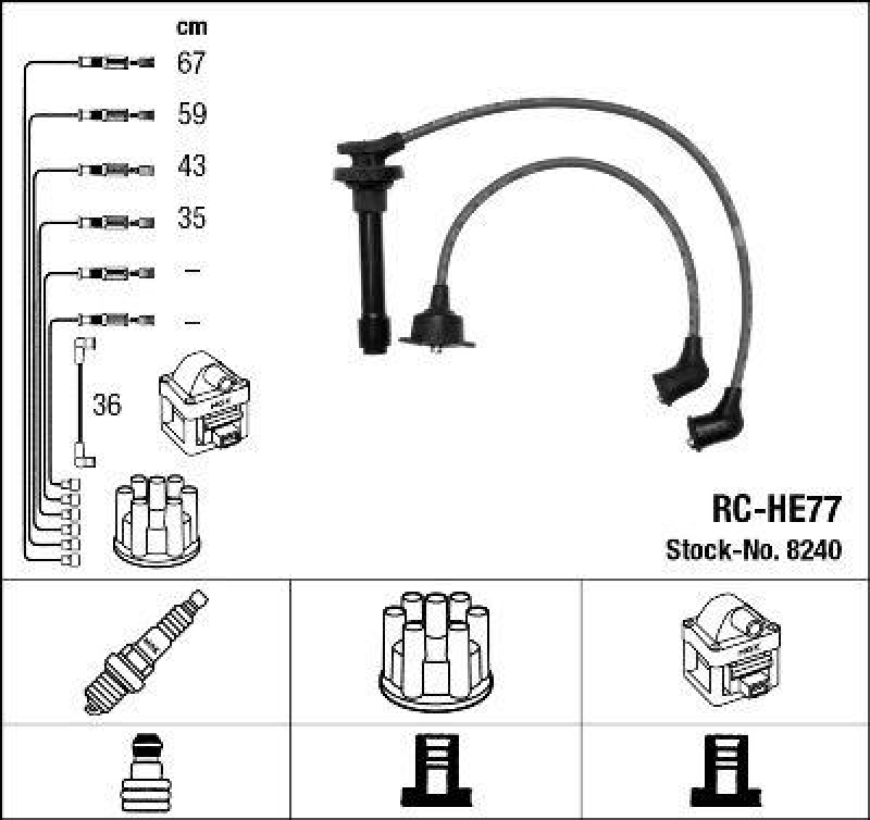 NGK Ignition Cable Kit