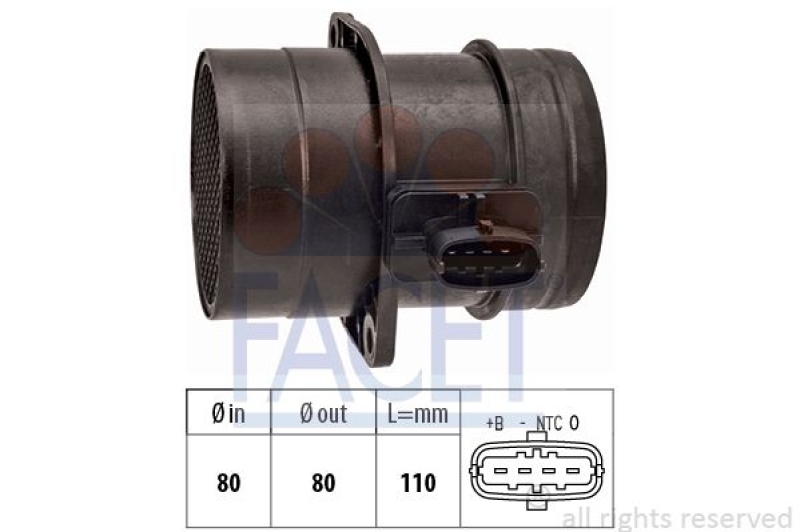 FACET Air Mass Sensor Made in Italy - OE Equivalent