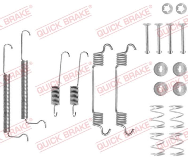 QUICK BRAKE Zubehörsatz Bremsbacken Trommelbremse Montagesatz