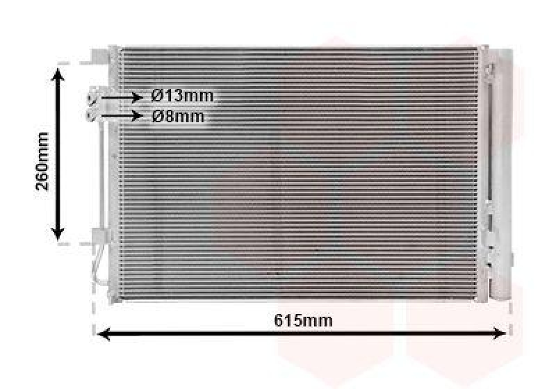 VAN WEZEL Condenser, air conditioning
