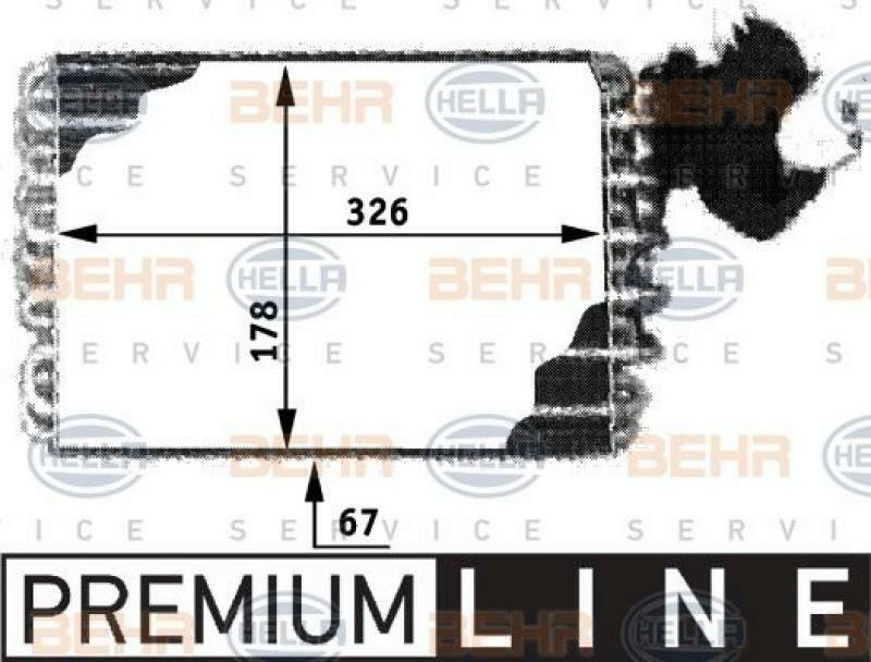HELLA Evaporator, air conditioning BEHR HELLA SERVICE *** PREMIUM LINE ***