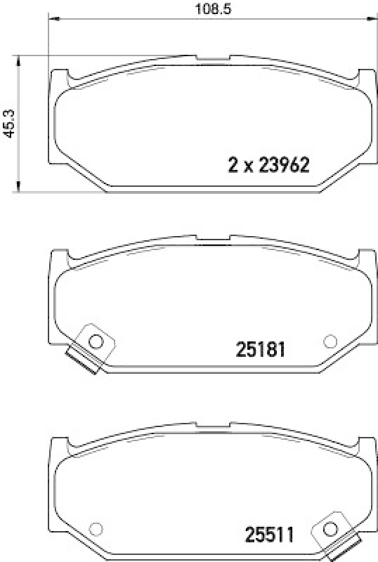 HELLA Brake Pad Set, disc brake