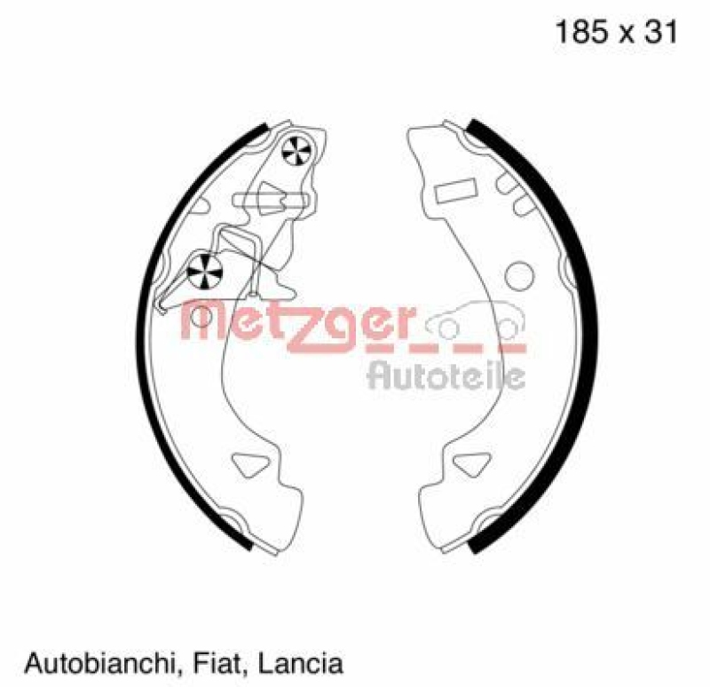 METZGER Brake Shoe Set