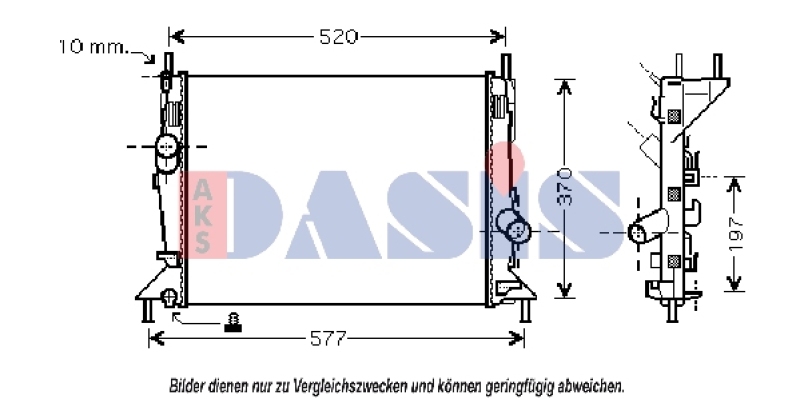 AKS DASIS Kühler, Motorkühlung