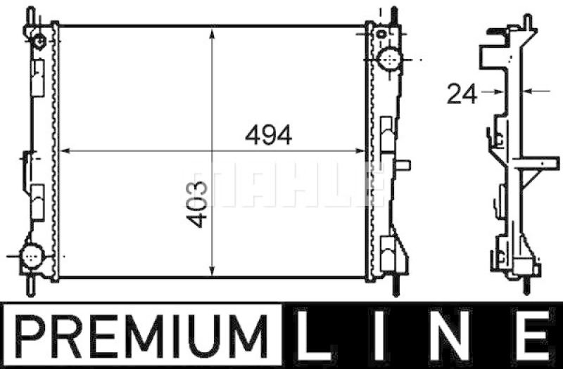 MAHLE Kühler, Motorkühlung BEHR *** PREMIUM LINE ***