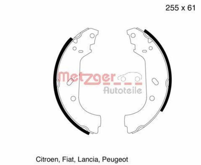 METZGER Bremsbackensatz MG 600