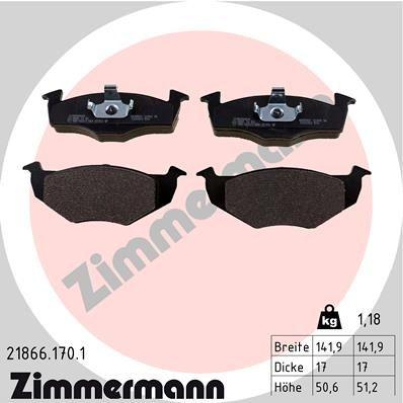 2x ZIMMERMANN Bremsscheiben Ø239mm + Beläge Vorne passend für Skoda Fabia II 542