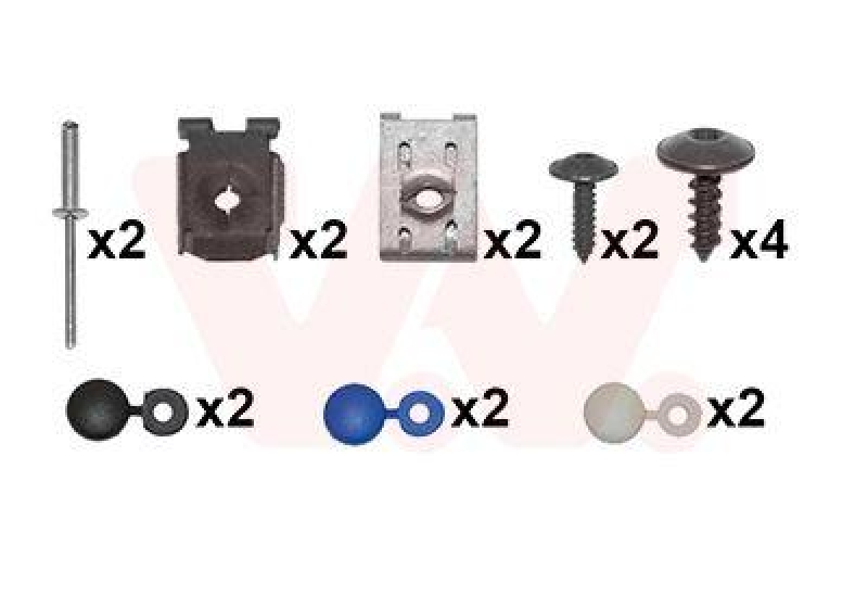 VAN WEZEL Mounting Kit, bumper