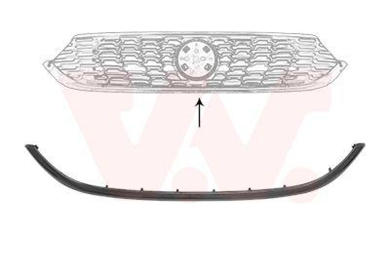 VAN WEZEL Trim/Protective Strip, radiator grille