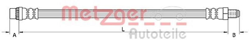 METZGER Bremsschlauch 4110896