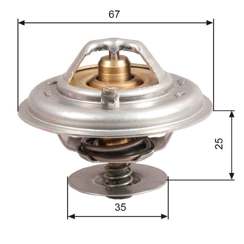 GATES Thermostat für Kühlmittel / Kühlerthermostat