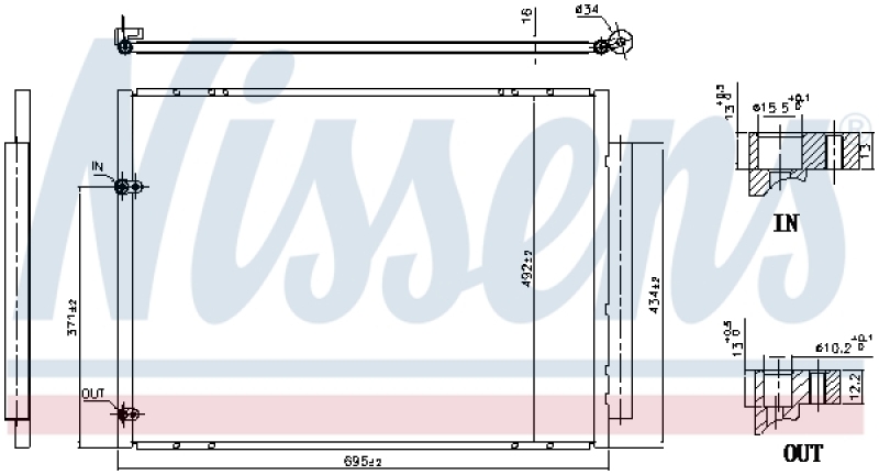 NISSENS Kondensator, Klimaanlage ** FIRST FIT ** 940848