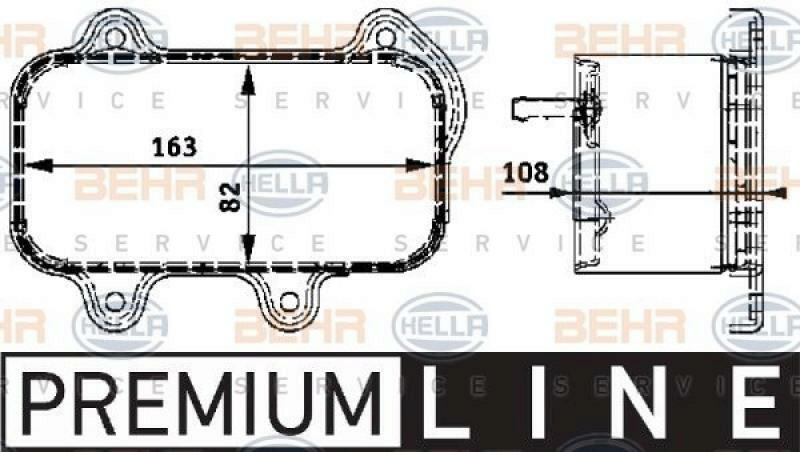 HELLA Oil Cooler, engine oil BEHR HELLA SERVICE *** PREMIUM LINE ***