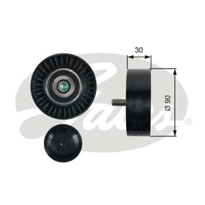 GATES Umlenk-/Führungsrolle, Keilrippenriemen DriveAlign®