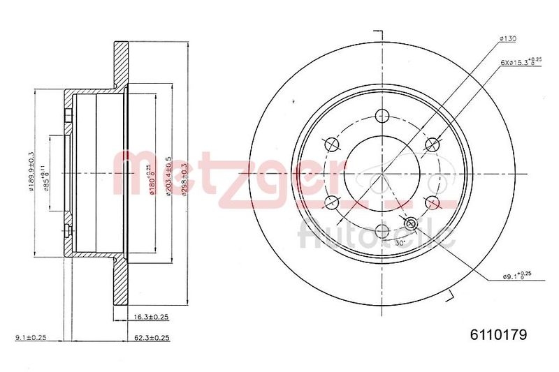 METZGER BREMSSCHEIBEN + METZGER BREMSBELÄGE