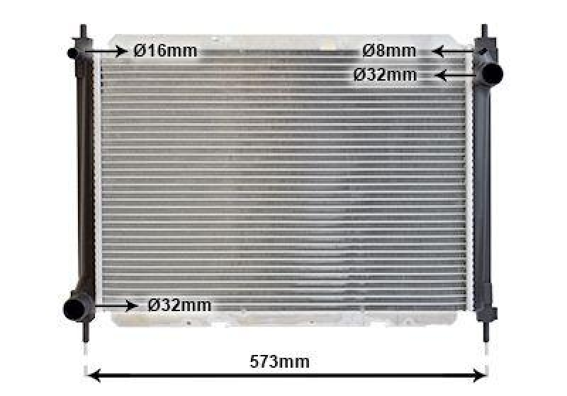 VAN WEZEL Radiator, engine cooling