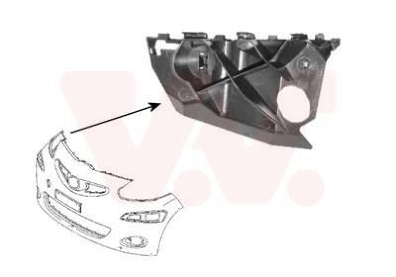 VAN WEZEL Mounting Bracket, bumper ** Equipart **