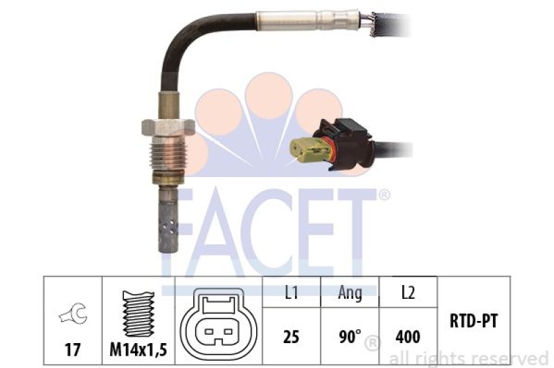 FACET Sensor, Abgastemperatur Made in Italy - OE Equivalent