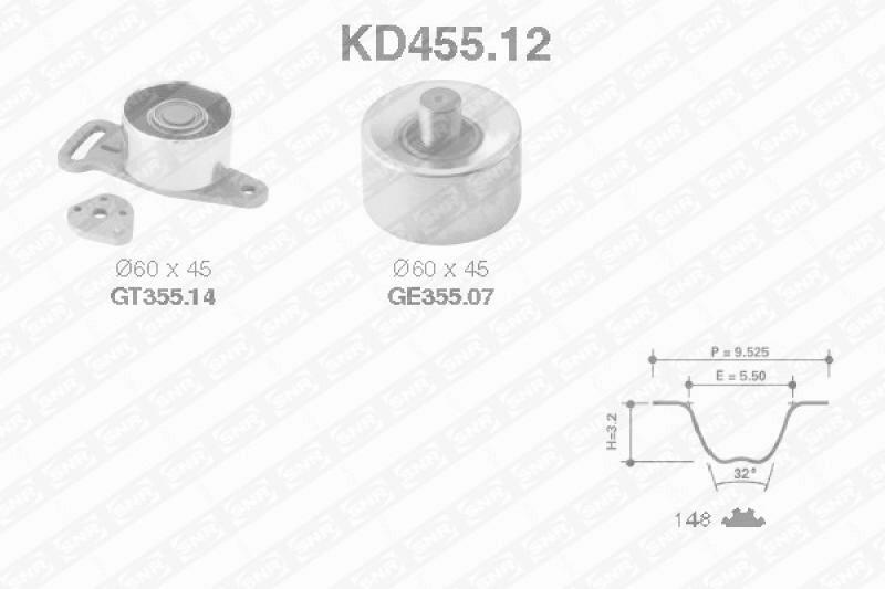 SNR Zahnriemensatz KD455.12